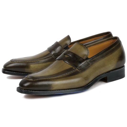 Hampton Penny Loafer – Olive Green