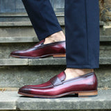 Hampton Penny Loafer – Oxblood Patina