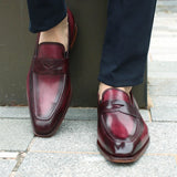 Hampton Penny Loafer – Oxblood Patina