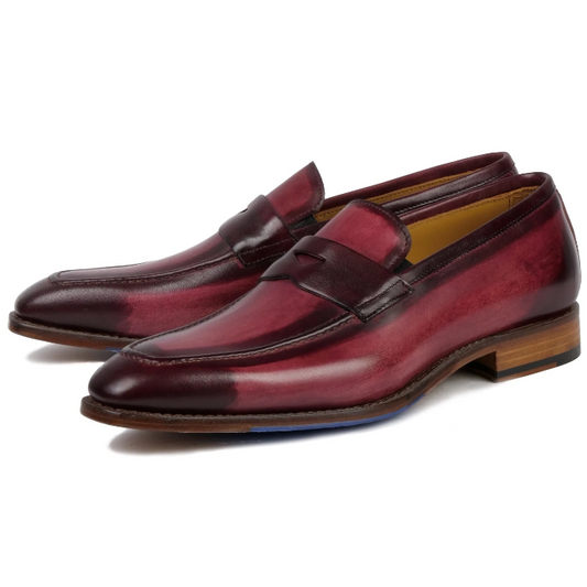 Hampton Penny Loafer – Oxblood Patina