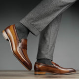 Hampton Penny Loafer – Tan Patina