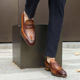 Hampton Penny Loafer – Tan Patina