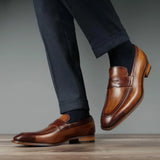 Hampton Penny Loafer – Tan Patina