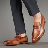Hampton Penny Loafer – Chestnut Patina