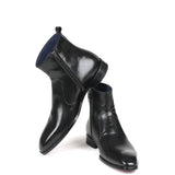 Handmade Leather Side Zipper Boots For Men