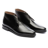 Fylde Height-Increasing Chukka Boots – Black Leather