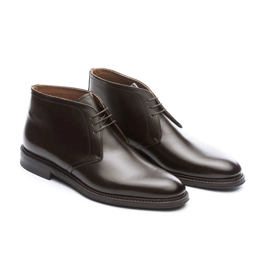 Exeter Height-Increasing Chukka Boots – Brown Leather