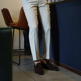 Hand-Made Dark Brown Suede Penny Loafers