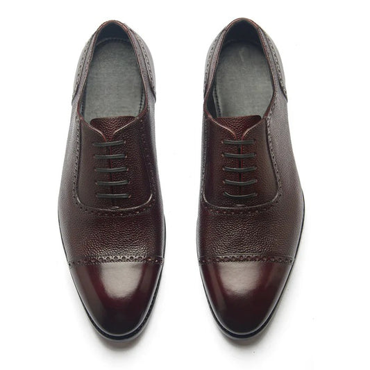 Huayra-Adelaide Oxford - Burgun| dy Pebble Grain Hand Welted