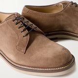 Leather Trimmed Suede Derby Shoes