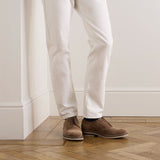 Leather Trimmed Suede Derby Shoes