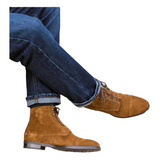 MARTIN Camel laced boots for men