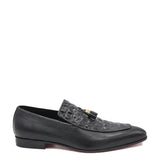 Men Crocodile Print Slip-On Tassel Loafers