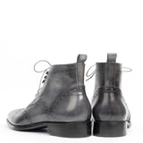 Men Dual Tone Leather Wingtip Ankle Boots