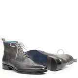 Men Dual Tone Leather Wingtip Ankle Boots