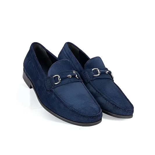 Men Leather Formal Horsebit Buckled Loafers