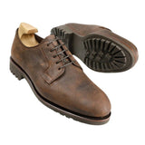 Plain Toe Derby in Brown Waxy Commander