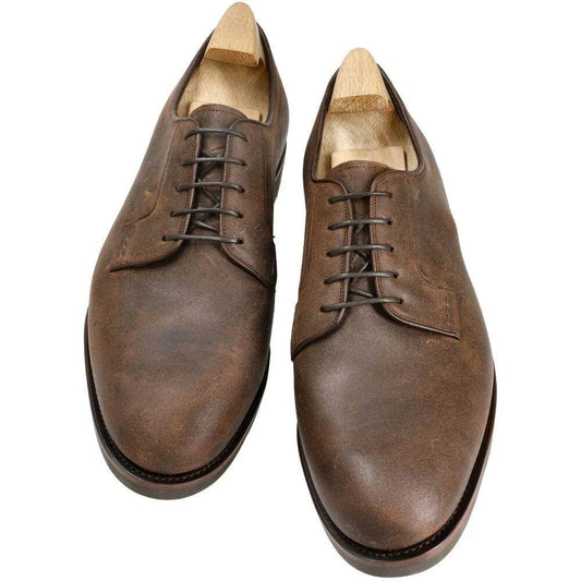 Plain Toe Derby in Brown Waxy Commander