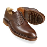 PLAIN TOE DERBY SHOES IN BROWN ELBAMAT