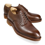 PLAIN TOE DERBY SHOES IN BROWN ELBAMAT
