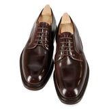 PLAIN TOE DERBY SHOES IN BURGUNDY SHELL CORDOVAN