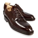 PLAIN TOE DERBY SHOES IN BURGUNDY SHELL CORDOVAN