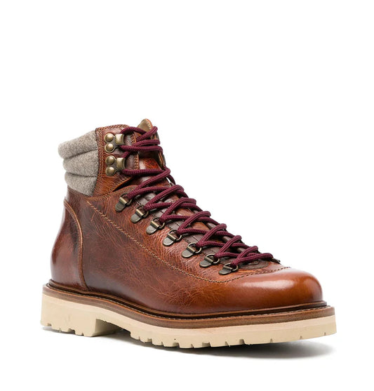 Padded Ankle Lace-Up boots