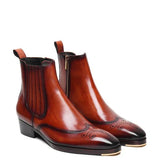 Patina Mirror Glossed Zip Boots