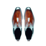 Patina Leather Chelsea Boots For Men