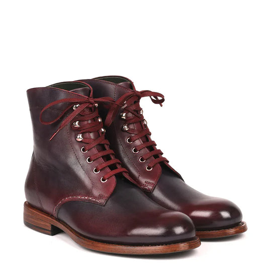 Premium Leather Lace-Up Ankle Boots For Men