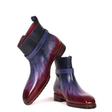 Premium Patina Leather Jodhpur Boots With Buckle