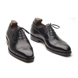 Richie Quarter Brogue Balmoral - Black | Hand Welted