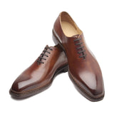 Romanoff-X Whole-cut Oxford - Antique Tan | Novegese Stitch