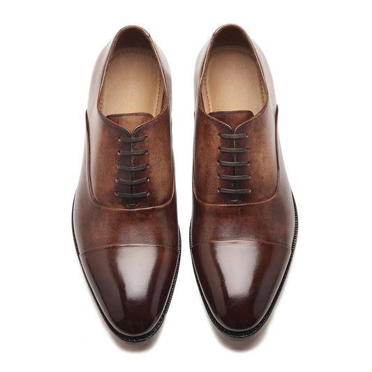 Romero Cap-toe Oxford - Cocoa Beige | Hand Welted