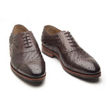 Schulz Woven Leather Oxford - Brown | Hand Welted
