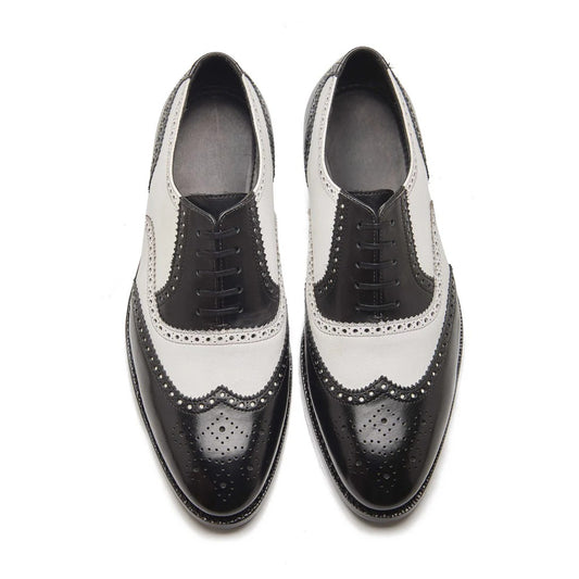 Specter Spectator Shoes - Noir Blanc | Hand Welted