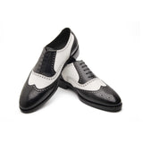 Specter Spectator Shoes - Noir Blanc | Hand Welted