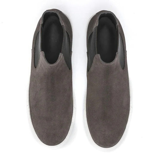 Suede High Top Leather Chelsea Boots