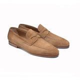 Suede Tan Loafer Slip-on Shoes