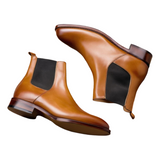 Croc Print Leather & Suede Seville Slip On Chelsea Boots in different color