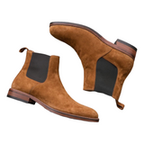 Croc Print Leather & Suede Seville Slip On Chelsea Boots in different color