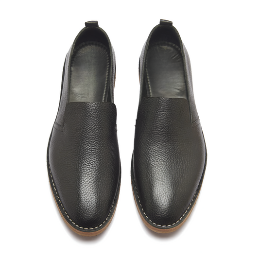 Travers All in One Slipon - Black Milled | Stitch Down