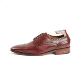 Wingtip Derby Cap-Toe Shoes – Antique Brown