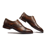 Wingtip Cap-Toe Shoes – Classic Brown