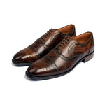 Wingtip Cap-Toe Shoes – Classic Brown