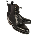 Lexaitaliano Balmoral Boots in Cordovan Black