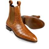 Lexaitaliano Genuine Alligator Chelsea Boots in Tanned