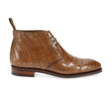 Lexaitaliano Alligator Chukka Boots in Tan