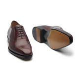 Adele-Adelaide Oxford - Burgundy Museum Calf | Hand Welted Contemporary Classics