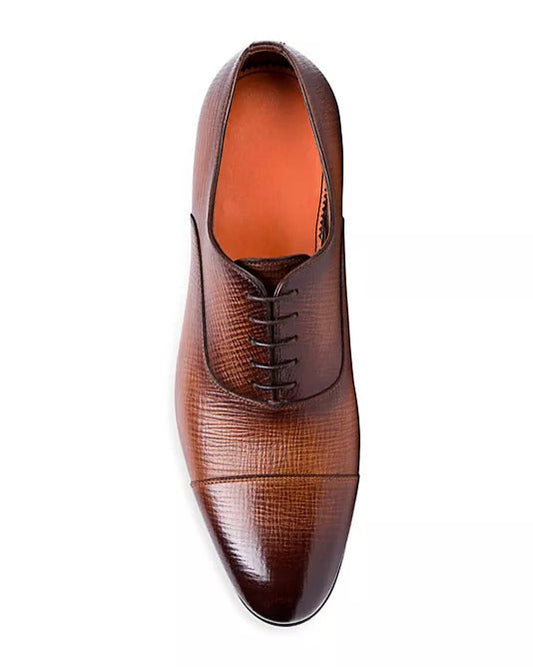 Aryan Embossed Leather Dress Shoes